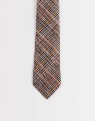 Asos Design Heritage Check Tie In Multi