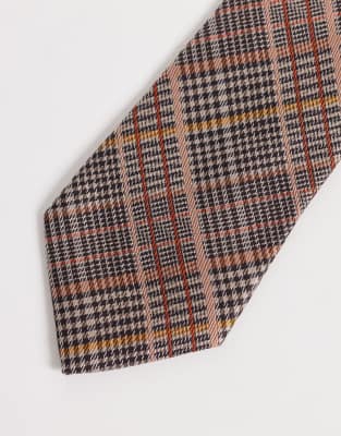 Asos Design Heritage Check Tie In Multi