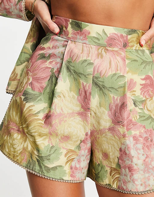 Asos Donna Abbigliamento Vestiti Vestiti a fiori Pantaloncini da abito con stampa floreale Heritage 