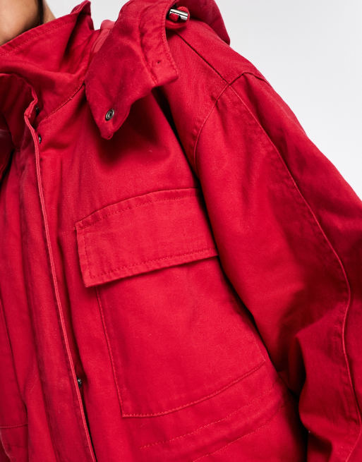 Asos red outlet parka