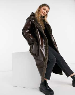 hero longline aviator coat