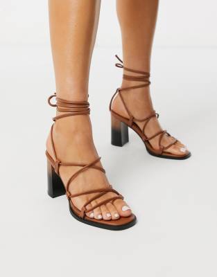 tan sandals mid heel