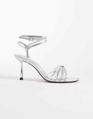 Heroic - Sandales minimalistes à brides et talon - Argenté 38
