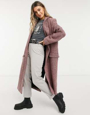 asos herringbone coat