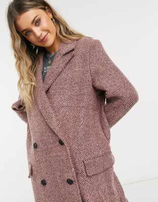 asos herringbone coat