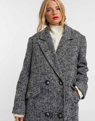 asos herringbone coat