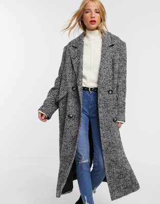 asos herringbone coat