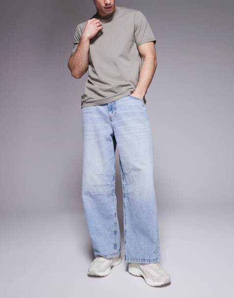 ASOS DESIGN - Hesteskoformede jeans i lyseblå vask - view 1