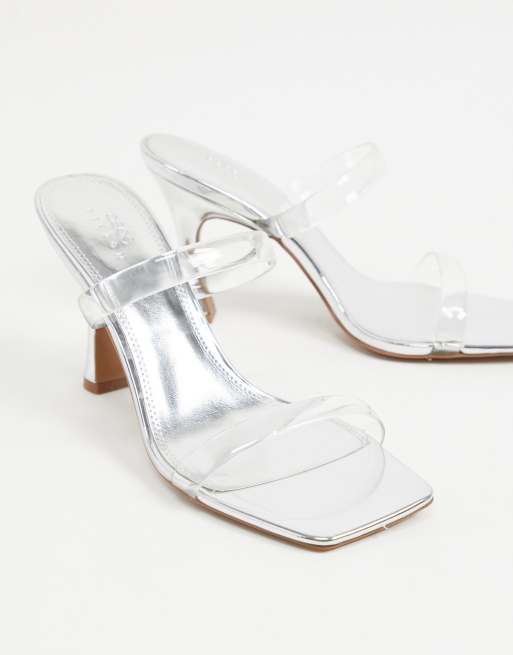 ASOS DESIGN - Hettie - Sabot trasparenti con tacco medio