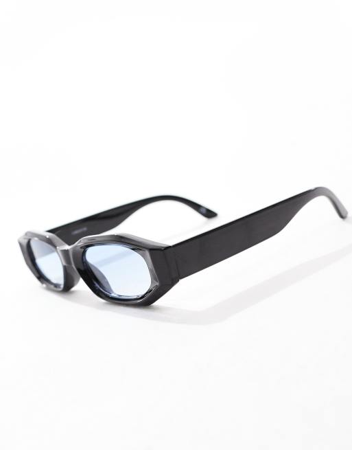 Black hexagon sunglasses best sale