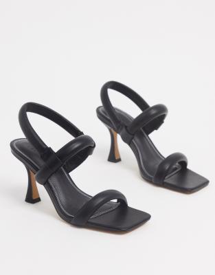 asos black sandals heels