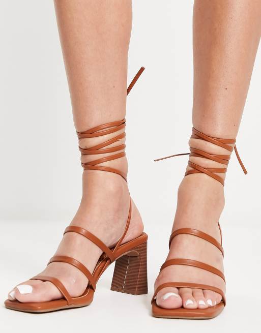 Tan sale mid heels