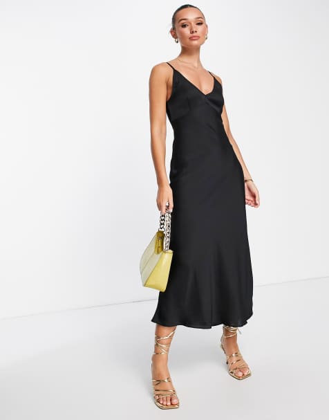 Asos black shop dress sale