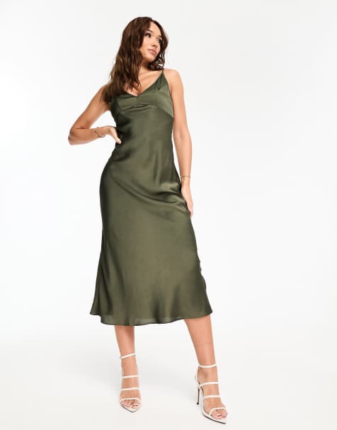 Olive green dress wedding clearance guest