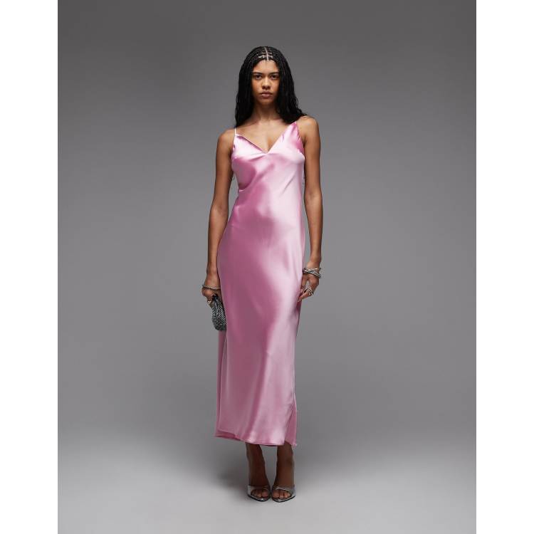 slim fit dress slacks La Divine 7451 Strapless Formal Gown with Pleating Across Bodice and Wrap Skirt 6 / Mauve Rose