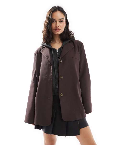 ASOS DESIGN - High Break - Chokoladebrun oversized blazer - view 1