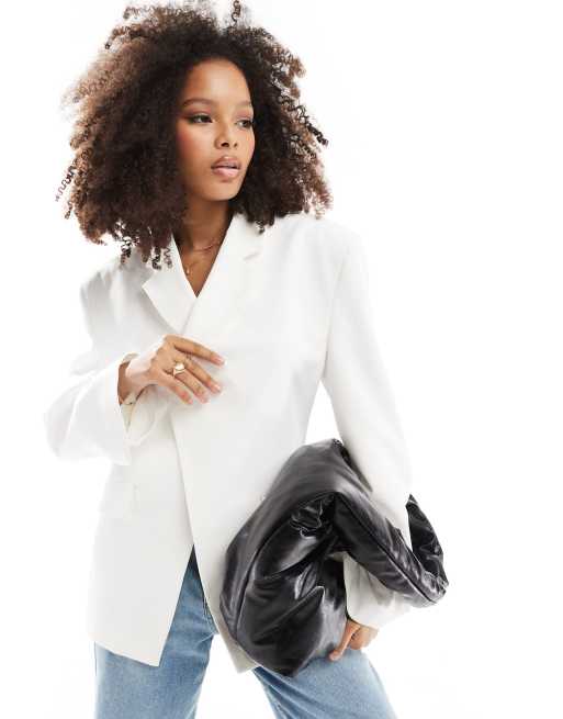 ASOS DESIGN – High Break Point – Asymetryczna marynarka w kolorze kości słoniowej, 2 z 4