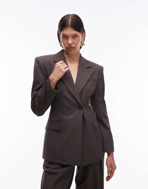 ASOS DESIGN - High Break Point - Blazer cintré - Chocolat - view 1