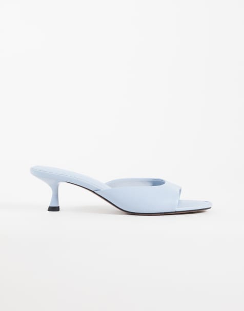 ASOS DESIGN - High-Five - Sabot con tacchetti a spillo blu pallido - view 1