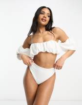 Peek & Beau Fuller Bust Exclusive underwired swimsuit in white