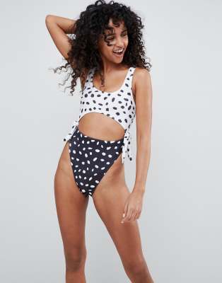 asos high cut swimsuit