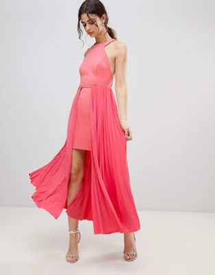 ASOS DESIGN high low mini pleated dress | ASOS