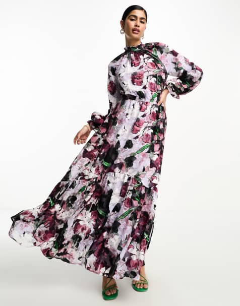 Ever New halter neck maxi dress with split in floral