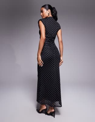 chinese dress ladies Rent ASOS DESIGN Cami Bias Maxi Dress With Large Floral Print In Blue main image 1