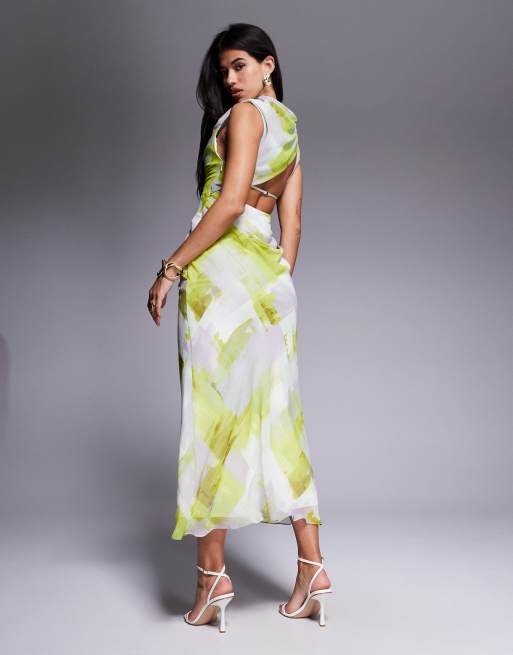 chinese dress ladies DRAPE FRONT MAXI DRESS main image 1