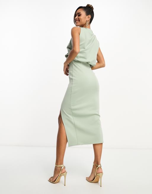 Asos high cheap neck midi dress