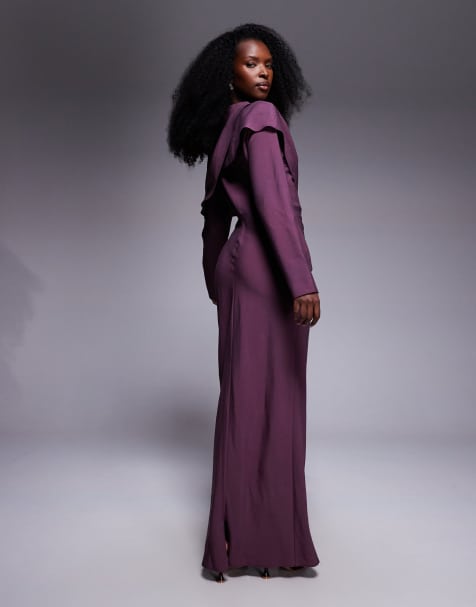 asos purple wedding guest dress ASOS Princess Style Wedding Guest Dress
