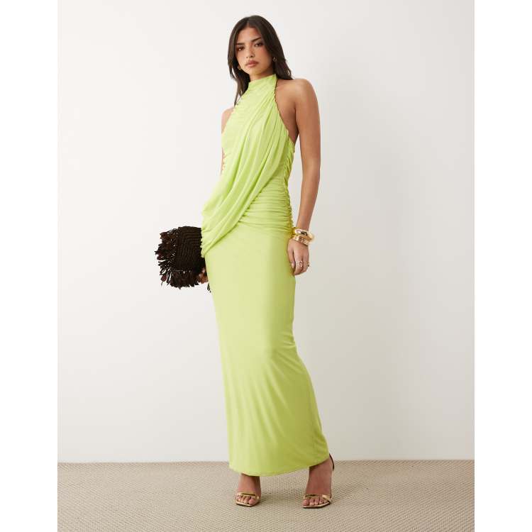 slim fit dress slacks Lime Green Romantic See Through Tulle Ball Gown Prom Dress Formal Dress main image 0