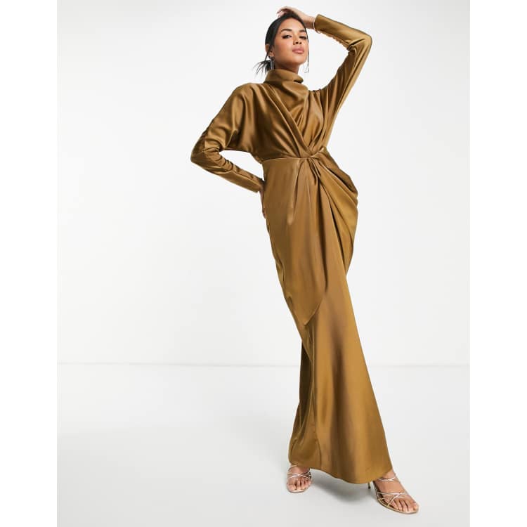 Asos robe 2025 longue satin