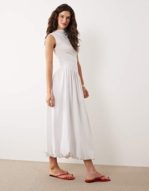asos long white dress White Maxi Dresses | White Boho Long Dresses