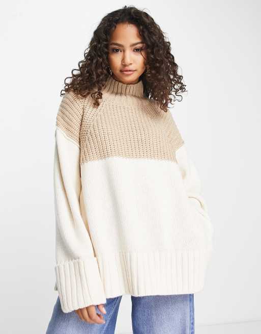 Asos color 2025 block sweater