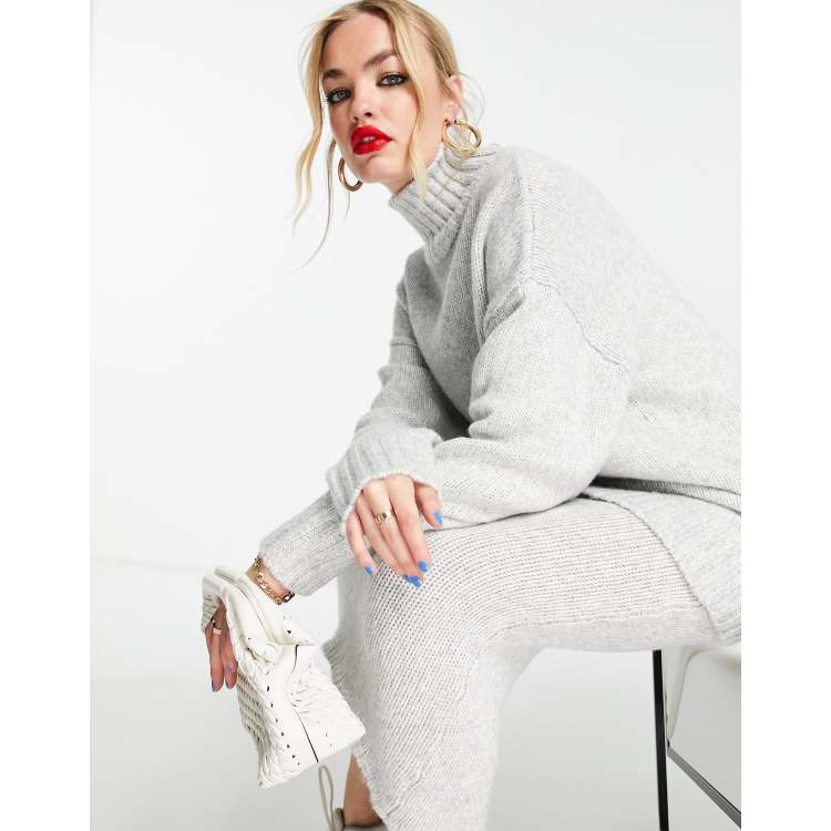 High neck grey on sale jumper