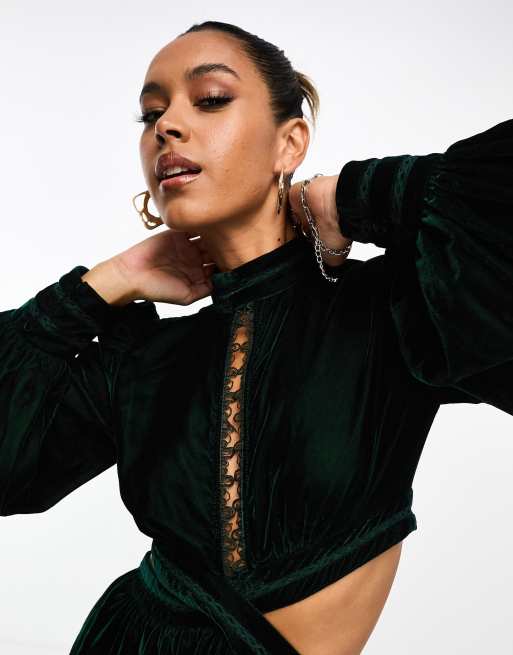 Asos velvet top hotsell