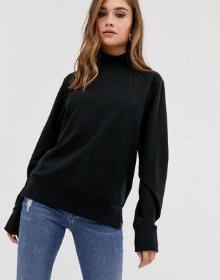 black high neck sweater
