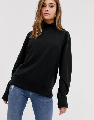 lightweight black sweatshirt