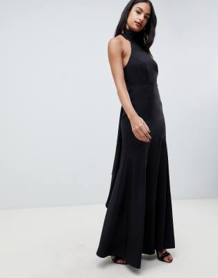 high neck maxi dress casual