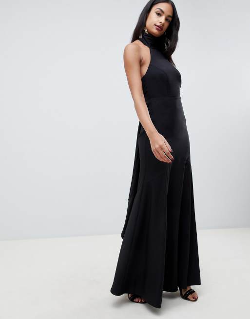 High neck best sale maxi dress