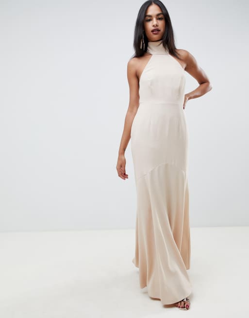 High neck crepe dress hotsell