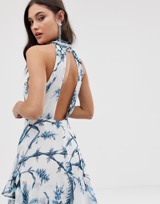 Asos palm best sale print dress