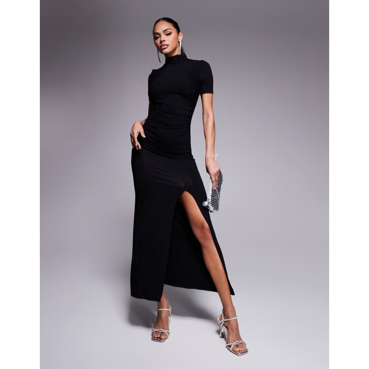 Prom Dress With Slit Formal Skin Tight Black Dress ASOS DESIGN