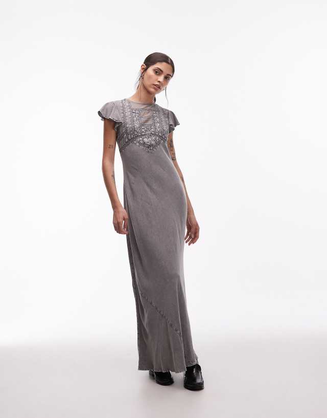 asos grey maxi dress Design - High Neck - Women - Viscose making it an ideal
