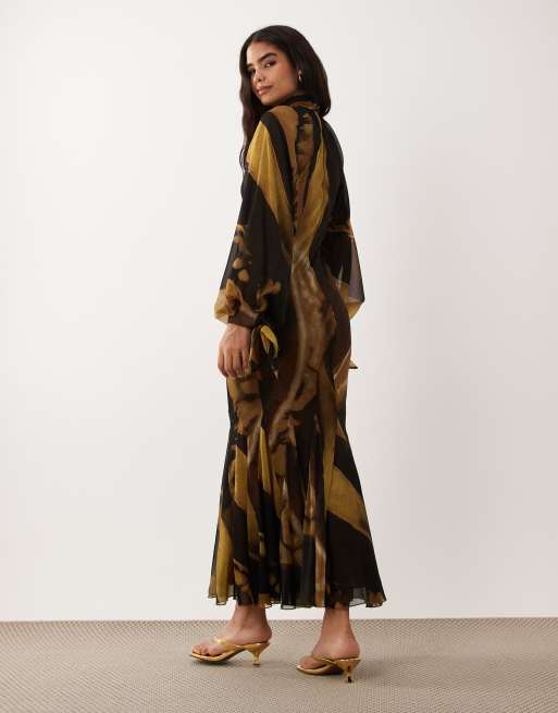 balmain crochet dress Black Paradise Maxi Shapesuits impeccably constructed dresses and self-portrait - Navy Bow Color:Orange/ Multi*