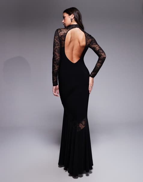 Long Sleeve Backless Dresses
