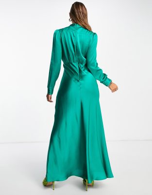 asos emerald green dress