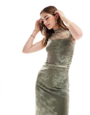 chinese dress ladies Women's Silk Dress | Tie-Dye Wrap Slip Maxi Dress | Anna Kosturova