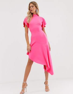 fluro pink dress